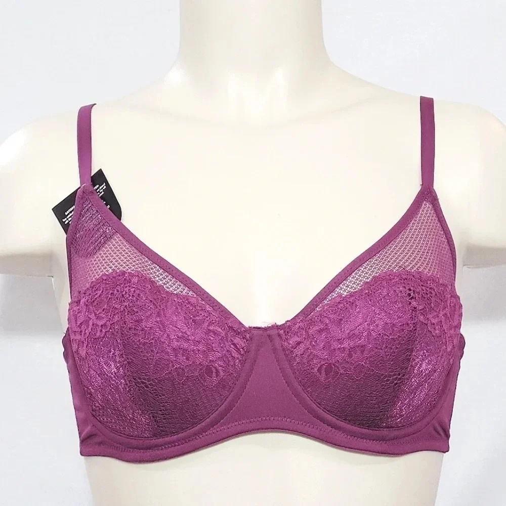 34B Maidenform SE9502 Self Expressions Lace Shaping Underwire Bra Galactic‎ Red